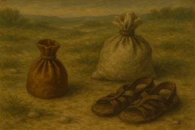 Disciples depend only on God so they would ‘carry no money bag, no sack, no sandals…’