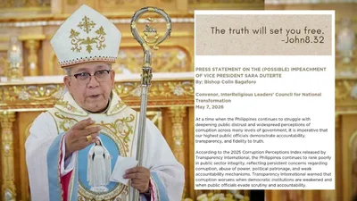 Impeachment process laban kay VP Duterte, hindi persecution-bishop Bagaforo - VeritasPH