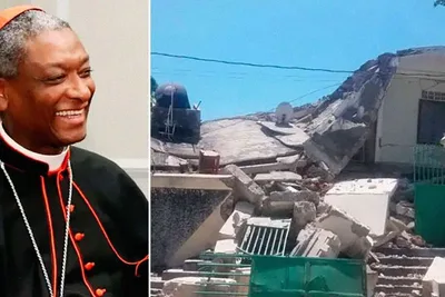 Cardinal injured, priest dead after earthquake in Haiti