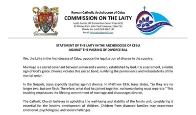 Sangguniang Laiko, nanindigan laban sa divorce bill