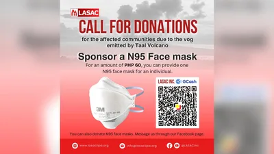 LASAC, nanawagan ng N95 facemasks donation