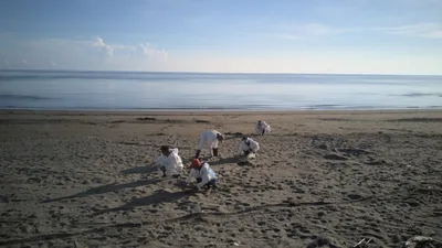 On Earth Day, fisherfolk clean traces of oil along coast of Oriental Mindoro