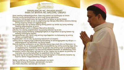 Mananampalataya ng Diocese of San Pablo, nagpapasalamat kay Pope Francis