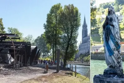 Fire destroys half of the Chapels of Light at Lourdes shrine