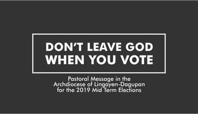 DON’T LEAVE GOD WHEN YOU VOTE