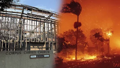 Mga simbahan sa Los Angeles, binuksan sa mga biktima ng wildfire