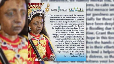 Kaligtasan ng lahat sa bagyong Kristine, ipinagdarasal ng Diocese of Antipolo