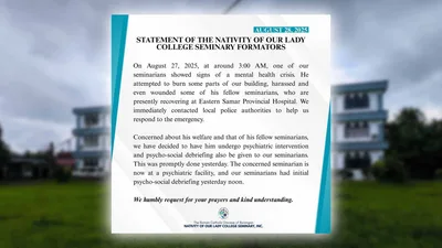 Nativity of Our Lady College Seminary, nanawagan ng panalangin at pang-uunawa - VeritasPH