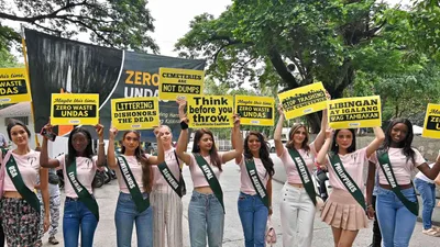 Miss Earth beauty queens, nanawagan ng zero wate sa mga sementeryo