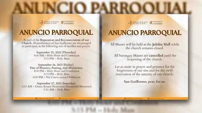 St.William Parish sa Passi, Iloilo city, pansamantalang isasara para sa Act of Reparation - VeritasPH