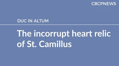 The incorrupt heart relic of St. Camillus