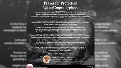 Prayer for protection against typhoon, inilabas ni Bishop Santos