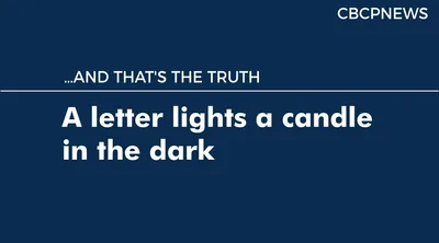 A letter lights a candle in the dark