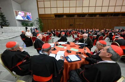 As consistory opens, Pope Leo XIV tells cardinals ‘I am here to listen’