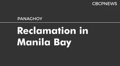 Reclamation in Manila Bay