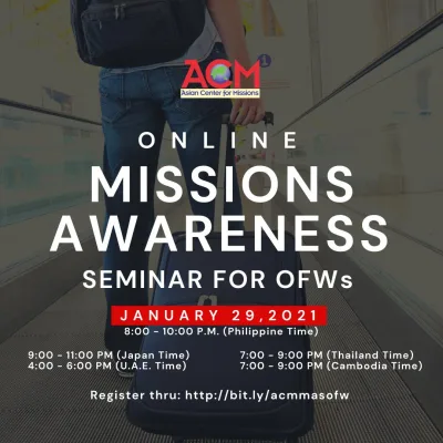Are you an OFW? This Free Missions Awareness Seminar is for You!