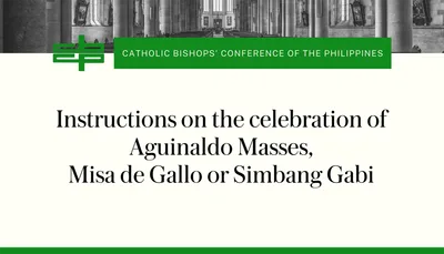 Instructions on the celebration of Aguinaldo Masses, Misa de Gallo or Simbang Gabi