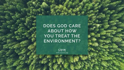 Does God Care About How You Treat the Environment?