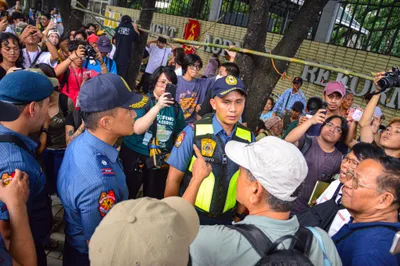 Farmers defy police attempt to dismantle protest camp outside agrarian reform office