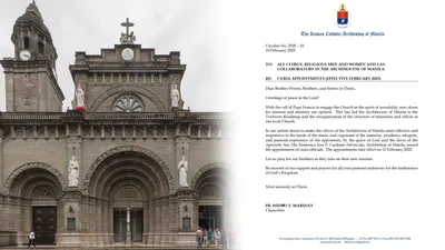 Curia officials sa Archdiocese of Manila, itinalaga ni Cardinal Advincula