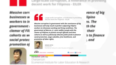 Laganap na korapsyon, nagpapahirap sa mga manggagawa - VeritasPH