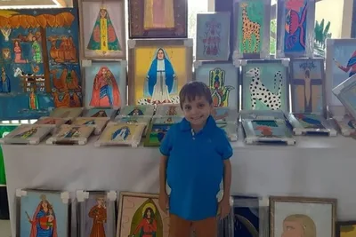 Brazilian boy who painted pictures of saints to help pay for his medical treatment dies