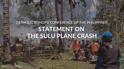 CBCP statement on the Sulu plane crash
