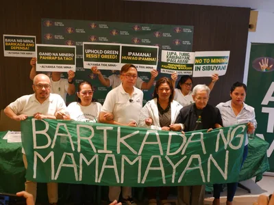 Mining-affected communities bring barricade protests to Manila, urge DENR to cancel permits