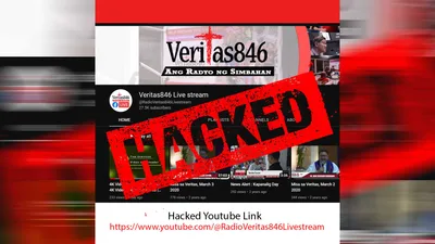 Youtube channel ng Radio Veritas, na-hack