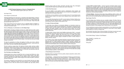 CBCP, naglabas ng pastoral statement on Peace - VeritasPH