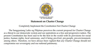 Completely Implement the Constitution Not Charter Change