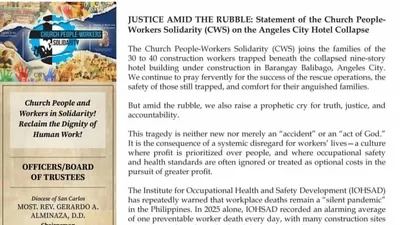 CWS, nakiisa sa mga manggagawang natabunan ng gumuhong gusali sa Pampanga - VeritasPH