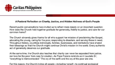 Tunay na kaunlaran, nakaugat sa katarungan at pangangalaga sa kalikasan - VeritasPH