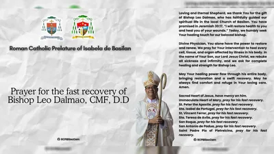 Prelatura ng Isabela de Basilan, humiling ng panalangin para kay Bishop Dalmao