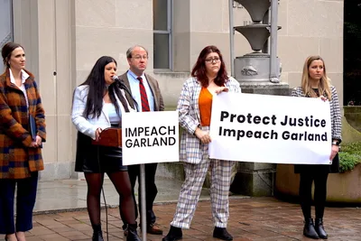 Protesters Demand Attorney General Garland's Impeachment Following Raid on Pro-Life Activist's Home