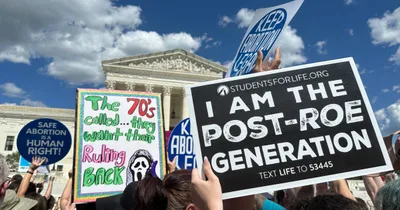 Kamala Harris, Demonstrators Mark Anniversary of Roe v. Wade’s Reversal