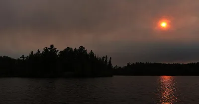 Boundary Waters wilderness burning at U.S-Canada border