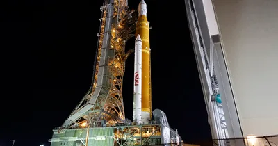 NASA Rocket Arrives at Launch Pad