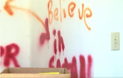 'Believe in Satan': Vandals deface church with phallic images, 666 in Easter Sunday attack