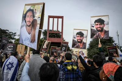 Family members of Hamas hostages speak out at Geneva rally, demand international action