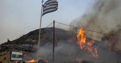 Wildfires Burn across Greek Islands