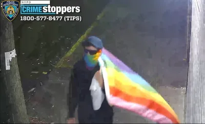 Masked Suspect Vandalizes 3 NYC Churches with 'anti-Christian' Messages While Carrying LGBT Flag
