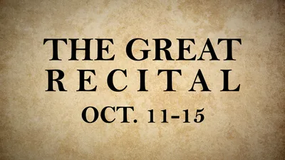 'The Great Recital': 5 Days of Speakers Reciting Entire New Testament from Memory