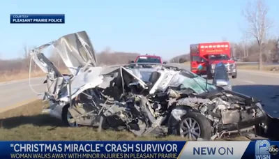 'She Is a Walking Miracle': Shocked Witness Stunned Driver Survived Wreckage That Left Car 'Crumpled Like a Piece of Paper'