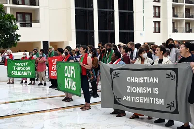 Interfaith Protest Confronts Christians United for Israel Summit