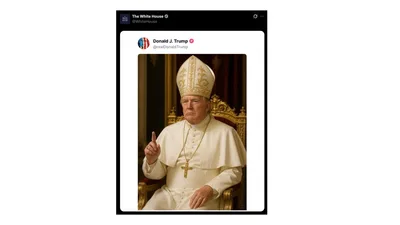 Trump Draws Criticism With AI Image of Himself As the Pope Ahead of the Papal Conclave