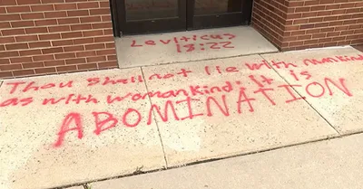 LGBT-Affirming Church Vandalized with Leviticus 18:22
