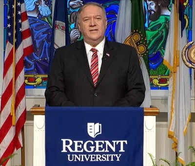 Mike Pompeo tells Regent grads of ‘growing threat’ to religious freedom: Don’t compromise your beliefs