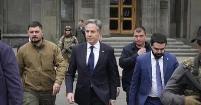 Blinken visits Kyiv, continues vowing U.S. support