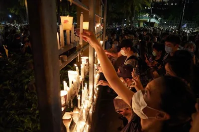 In Hong Kong, thousands defy police to mark Tiananmen Square